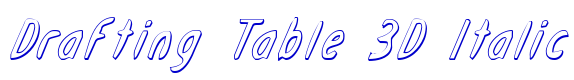 Drafting Table 3D Italic लिपि